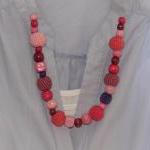 Summery Neklace With Crocheted Balls